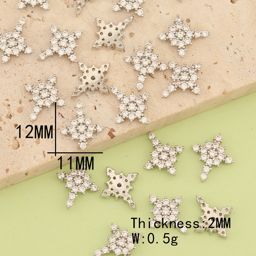 Cordial Design 50Pcs Jewelry Accessories/Genuine Gold Plating/DIY Making/Fingernail Findings/Cubic Zirconia Charms/Decoration - cordial