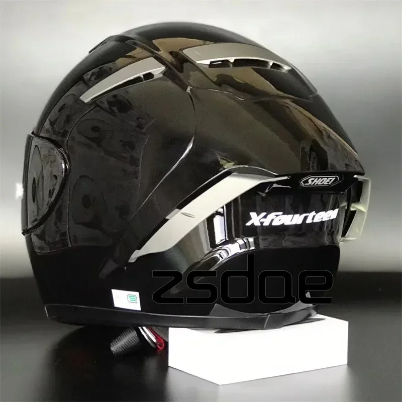 

Шлем гоночный SHOEI X14 на все лицо, мотоциклетный спортивный шлем с двойным козырьком, черного цвета, 93