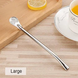 Stainless Steel Reusable Filtered Straw Spoon (Large)