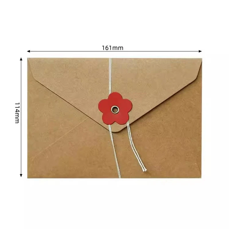 Kraft Paper Envelopes Mailing Envelopes 5pcs for Letter DIY