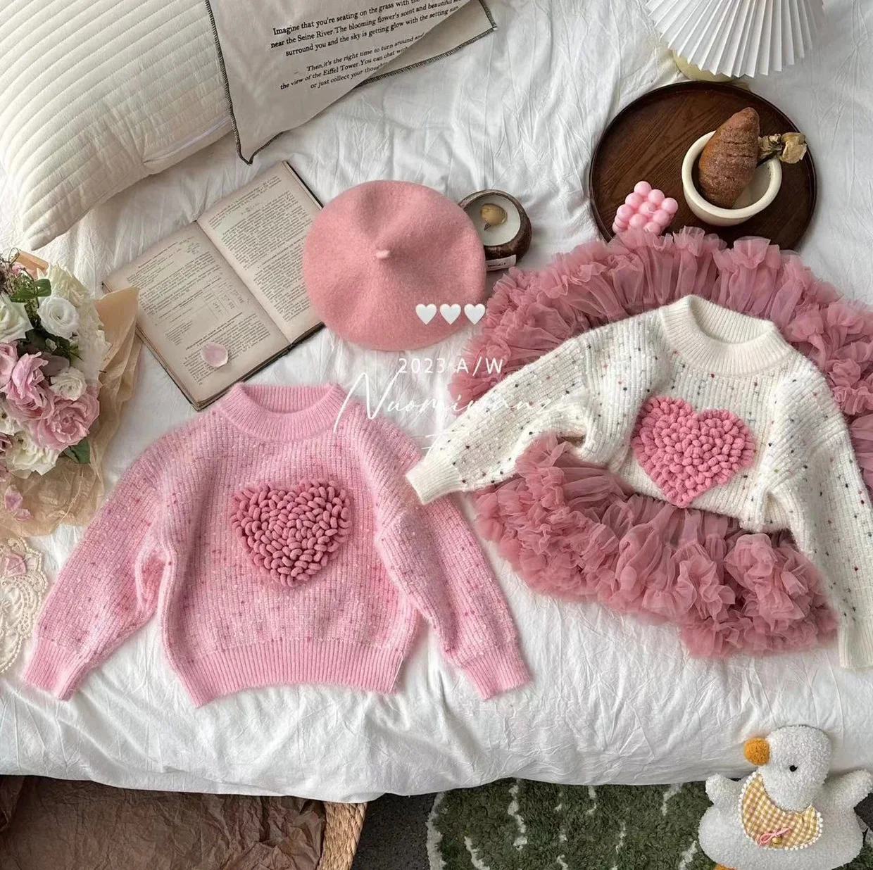 

Детский корейский однотонный Универсальный свитер с надписью Love, осень и зима, популярный свитер, трикотажная одежда, серия японских товаров