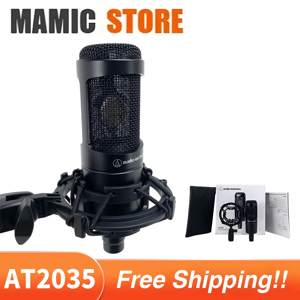 AT2035AudioWiredCardioidCondenserMicrophoneWideDynamicRangeforPerformanceLive