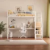 Full Size Loft Bed, Desk & Storage Stairs, Versatile High Loft Bed, No Box Spring Needed, Metal Loft Bed Frame Kids Bed 2
