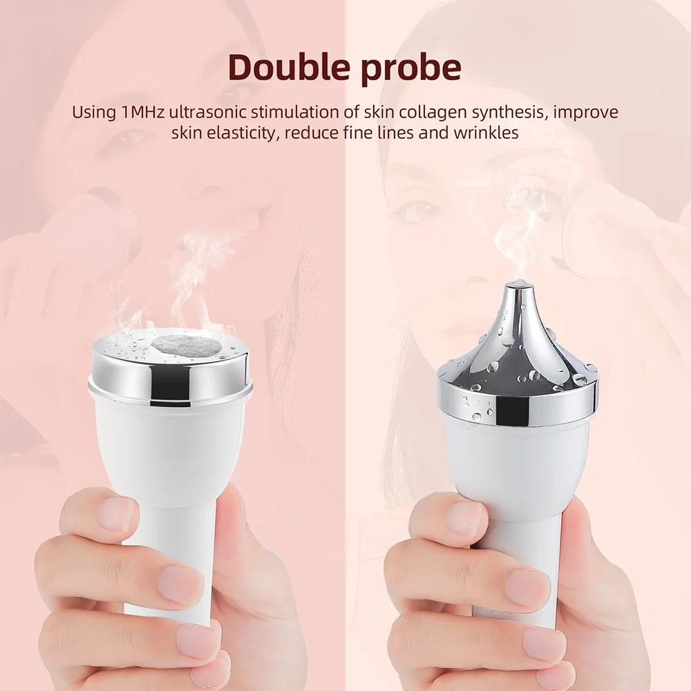 2 IN 1 Ultrasonic Facial Eye Care Machine High Frequency Ultrasound Tightening Anti Wrinkle Skin Deep Cleaning Beauty Massager 3