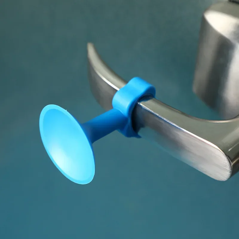 1pcs Silicone Door Suction Non-punch Anti-collision Glass Buffer Door Handle Plastic Rubber Bathroom Top Wall Barrier