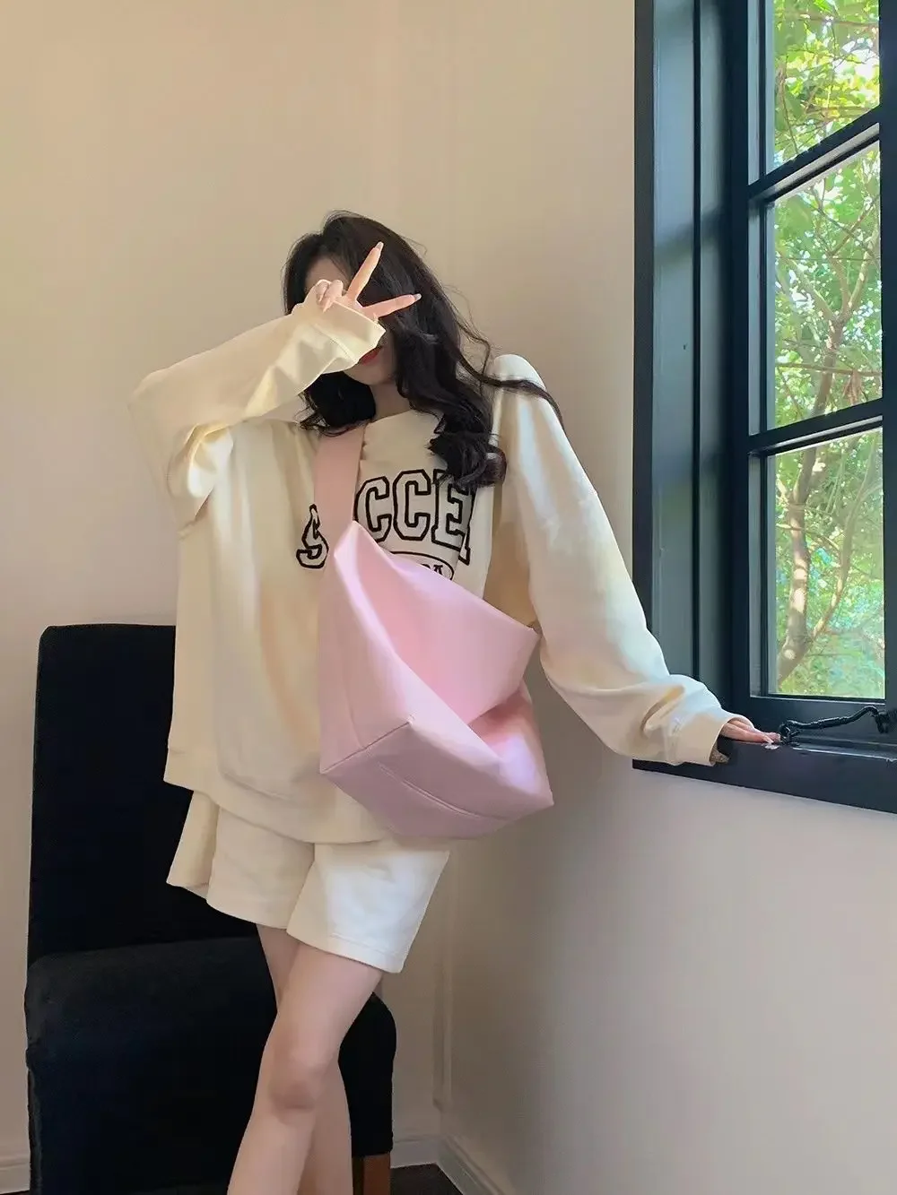 Women Tote Crossbody Bags High Capacity 2023 New Solid Color