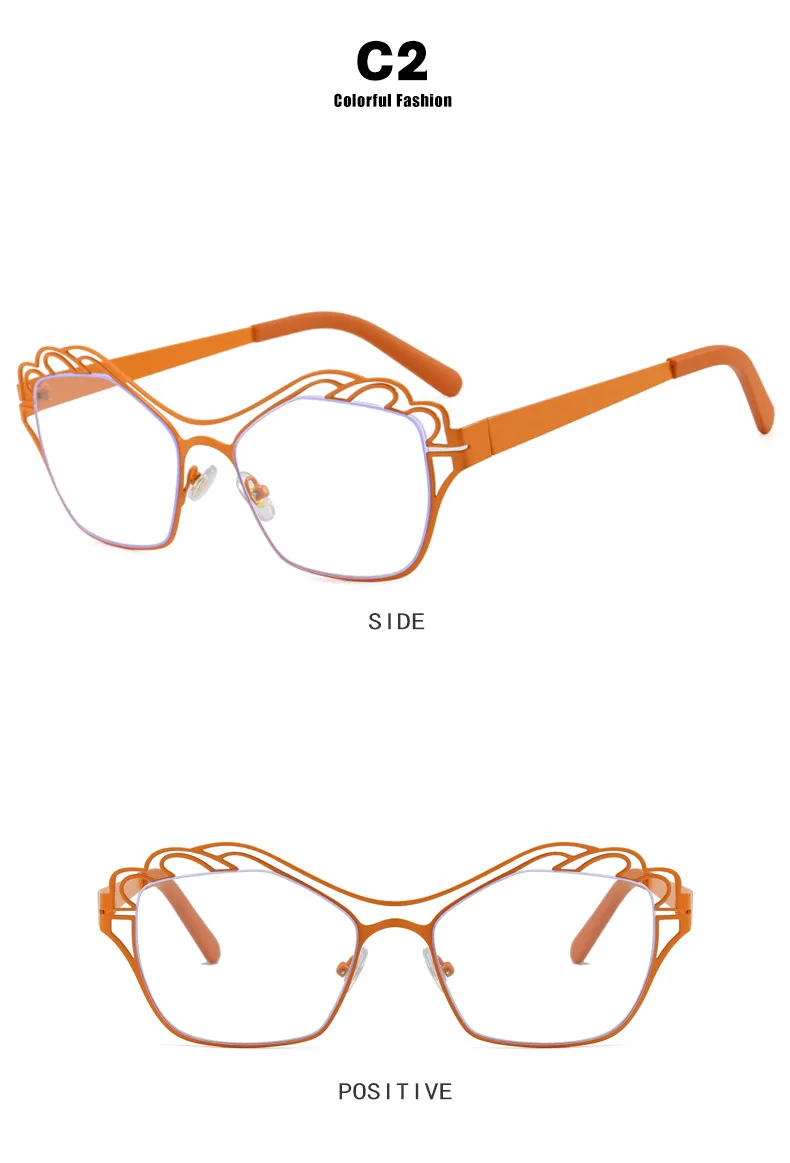 Vintage Metall-Schmetterlingsrahmen Anti-Blaulicht-Brille Damen Herren Mode Luxusmarke Lesebrille Augenschutz Optische Brillen – Detail 10