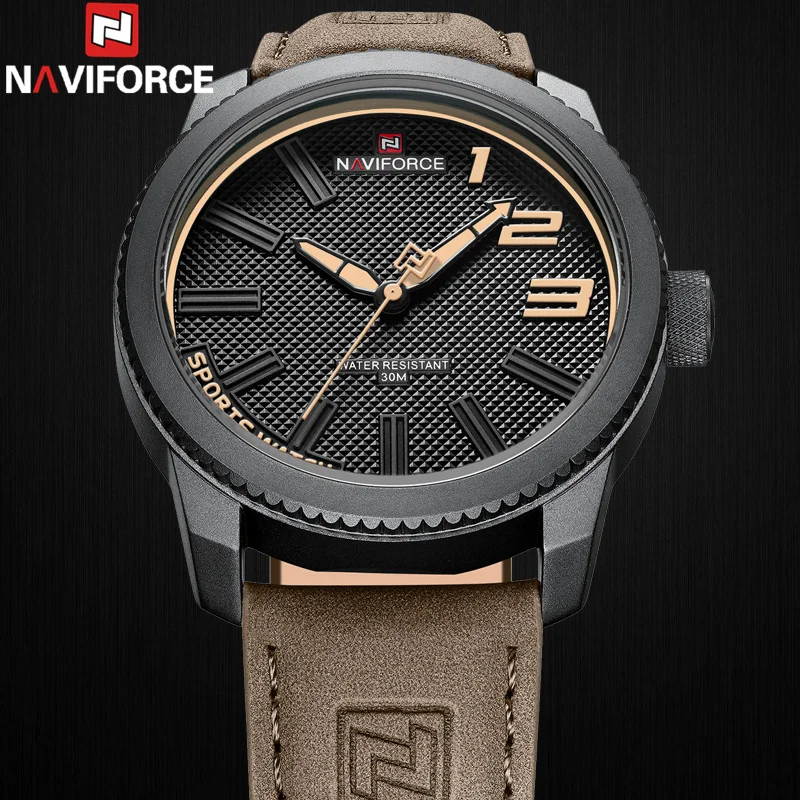 NAVIFORCE Men Wristwatch Top Brand Luxury Waterproof Watch Simple Sport ...