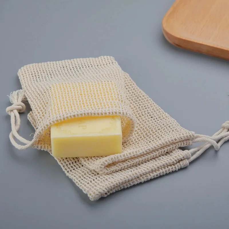 Eco-Friendly Handmade Natural Soap Saver Bag for Skincare and Cleansing
