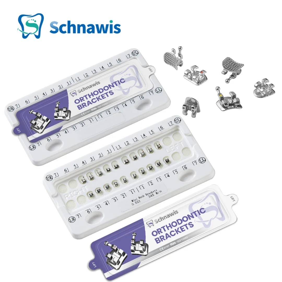 10 Sets Dental Orthodontic Metal Brackets Mini Braces Roth MBT Edgewise 022