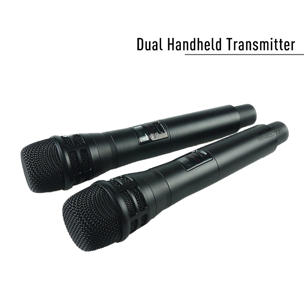 AD4D Wireless Dynamic Microphone Dual Channel Digital Audio System with Dual Handheld Transmitter For Live Vocal Stage Karaoke