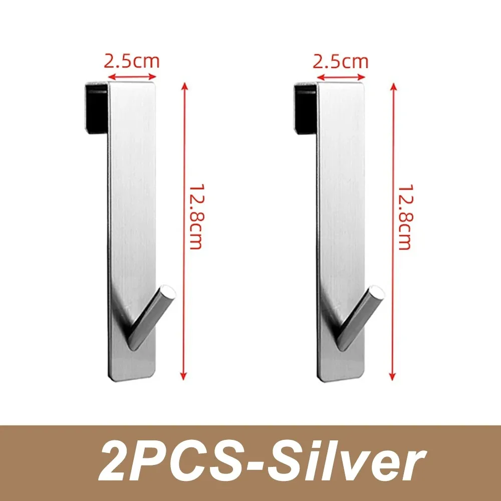 thumbnail image 1 of Gancho para puerta de ducha de baño, 1/2/4/8 piezas, de acero inoxidable, con forma de S, para colgar sobre puerta de cristal, toallero de ducha, accesorio de baño, 1 of 5