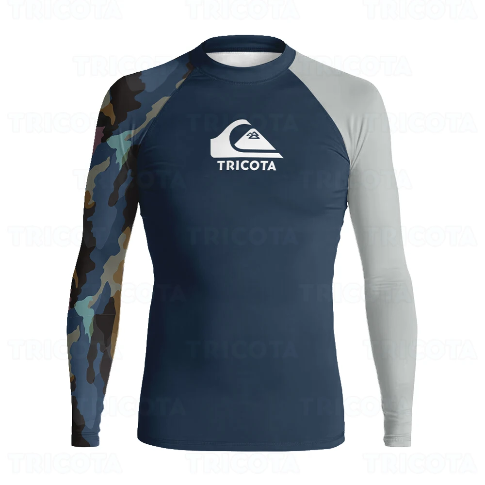 TRICOT Rashguard Men Surfing Clothes UV Protection Swimwear Surfing Diving Quick Dry Tee Shirt Team Shirts Rash guard Surf Wear