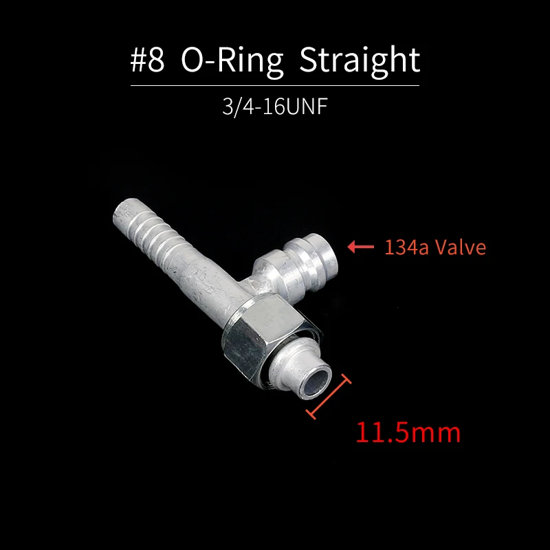 밸브 포함 자동차 에어컨 호스 커넥터, R12 O-링 커넥터, 자동차 A/C 수리 부품, 6 8 10