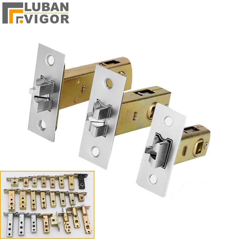 Door lock cylinder Bathroom single deadbolt lock cylinder door lock body Various padding margins Three-bar Single tongue body