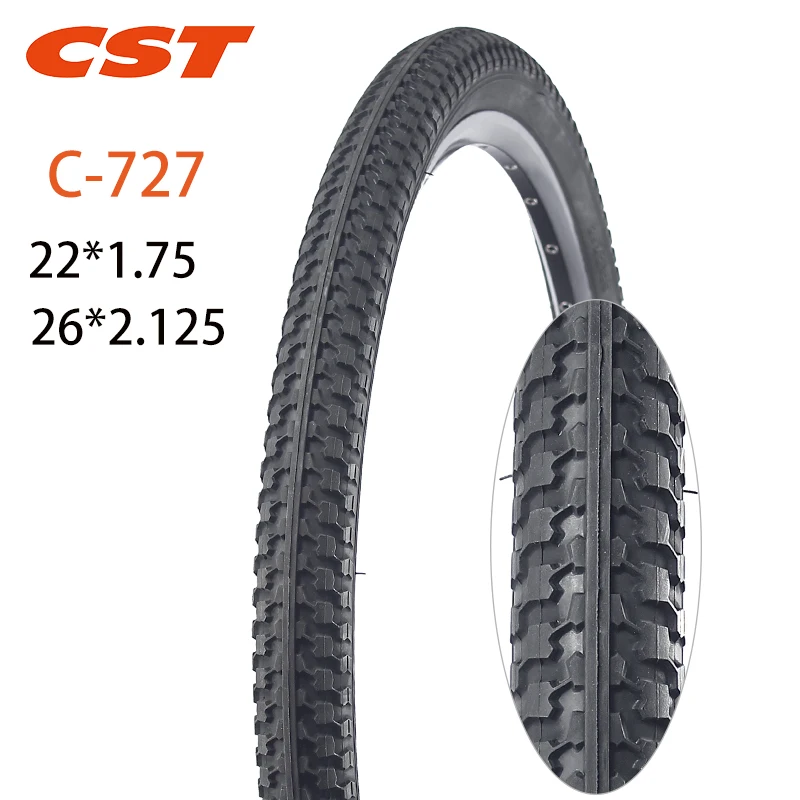 

CST C727 mountain bike tires 22 26inches MTB Bicycle parts 22*1.75 26*2.125 Antiskid wear resistant Stab proof bicycle Tyre