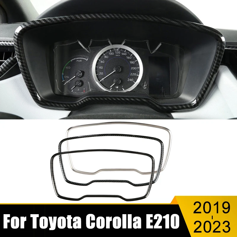 

For Toyota Corolla E210 2019 2020 2021 2022 2023 Hybrid Stainless Car Dashboard Frame Cover Trim Stickers Decoration Accessories