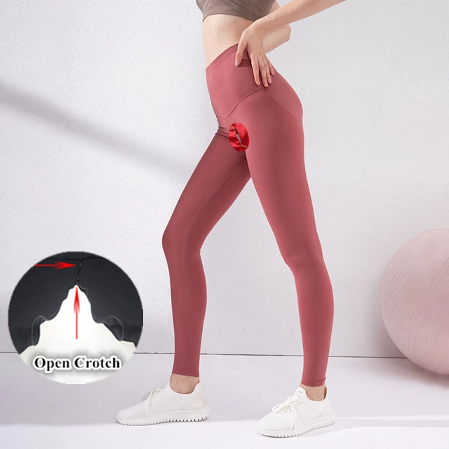 Invisible Double-Headed Zipper Open Crotch Leggings Leggings for