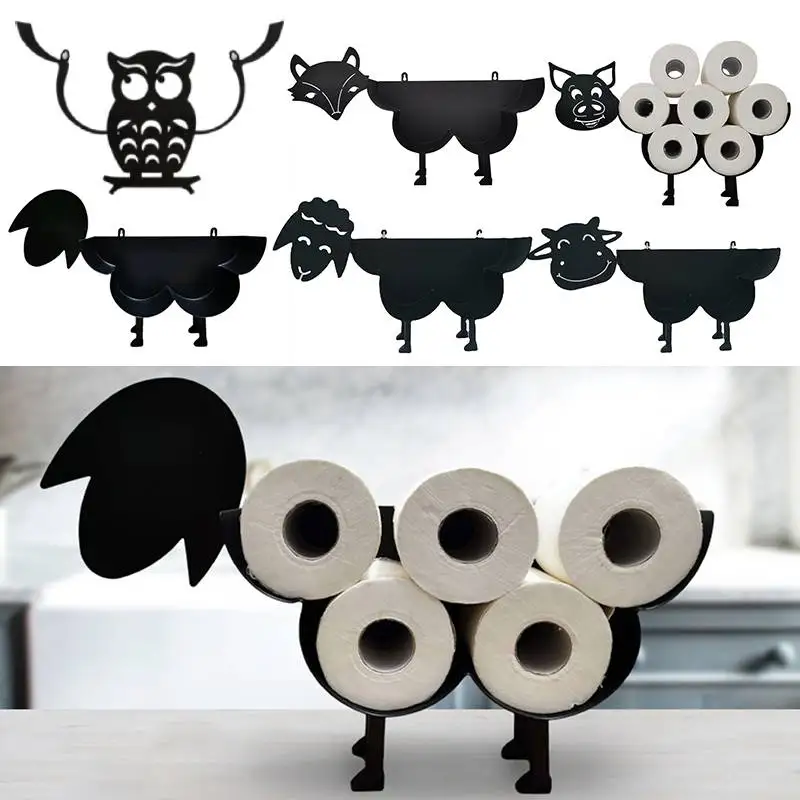 Cute Animals Toilet Paper Roll Holder Novelty Free Standing or Wall Mounted Toilet  Roll Tissue Paper Storage Stand - AliExpress