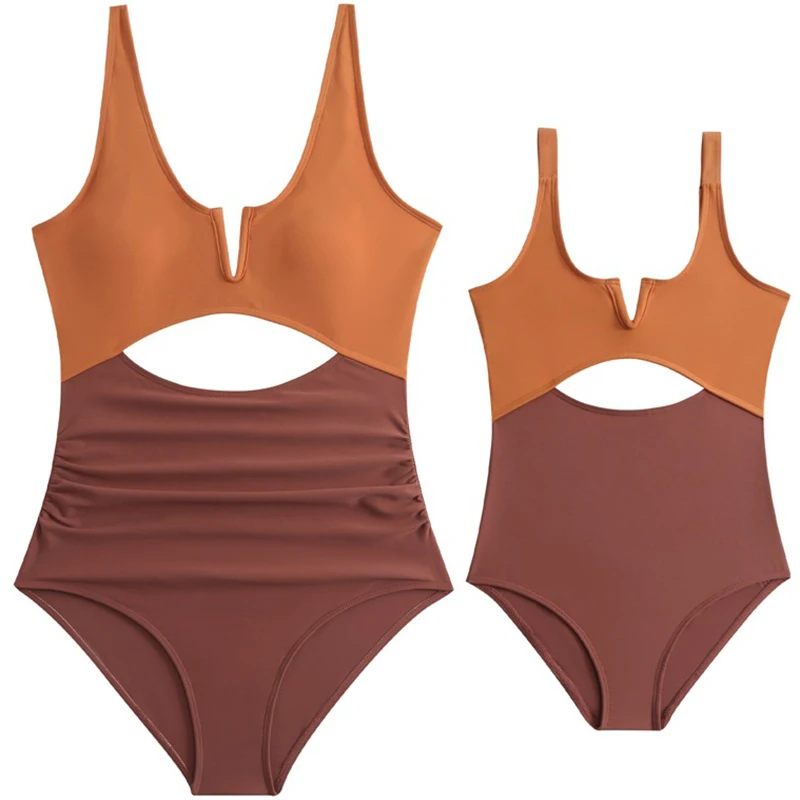Summer Matching Family Bathing Suits Mother Girl Bikini Swimsuit For Mom and Daughter Swimsuits Female Baby Kids Beach Swimwear 5