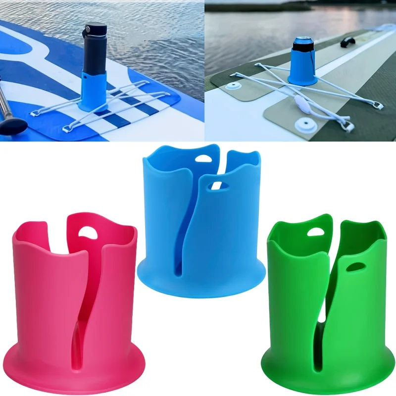 Silicone Paddle Board Cup Holder, Anti-tip Kayak Drink Holder, Universal SUP Water Bottle Can Holder, SUP Kayak Accessories