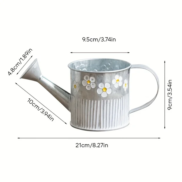 Vintage Farmhouse Galvanized Watering Cans: 3 Pieces, Metal Bucket Planters with Handles and Spouts, Perfect for Home Office Dec 3