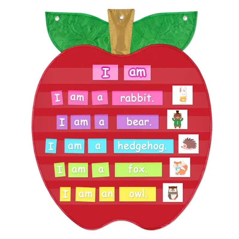 

Class Room Charts Portable Letter Pocket Chart Learning Words Chart Interactive Learning Insert Pocket Chart Reusable Homeschool