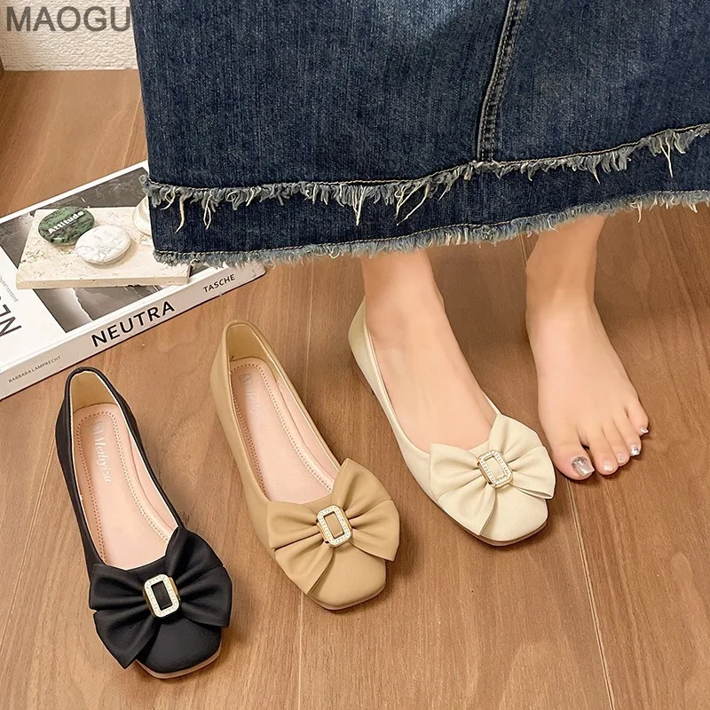 Chaussures Plates Jack Rogers 'Lucie' En Daim Bleu - Nœud Festonné - Taille 7 US - Neuves