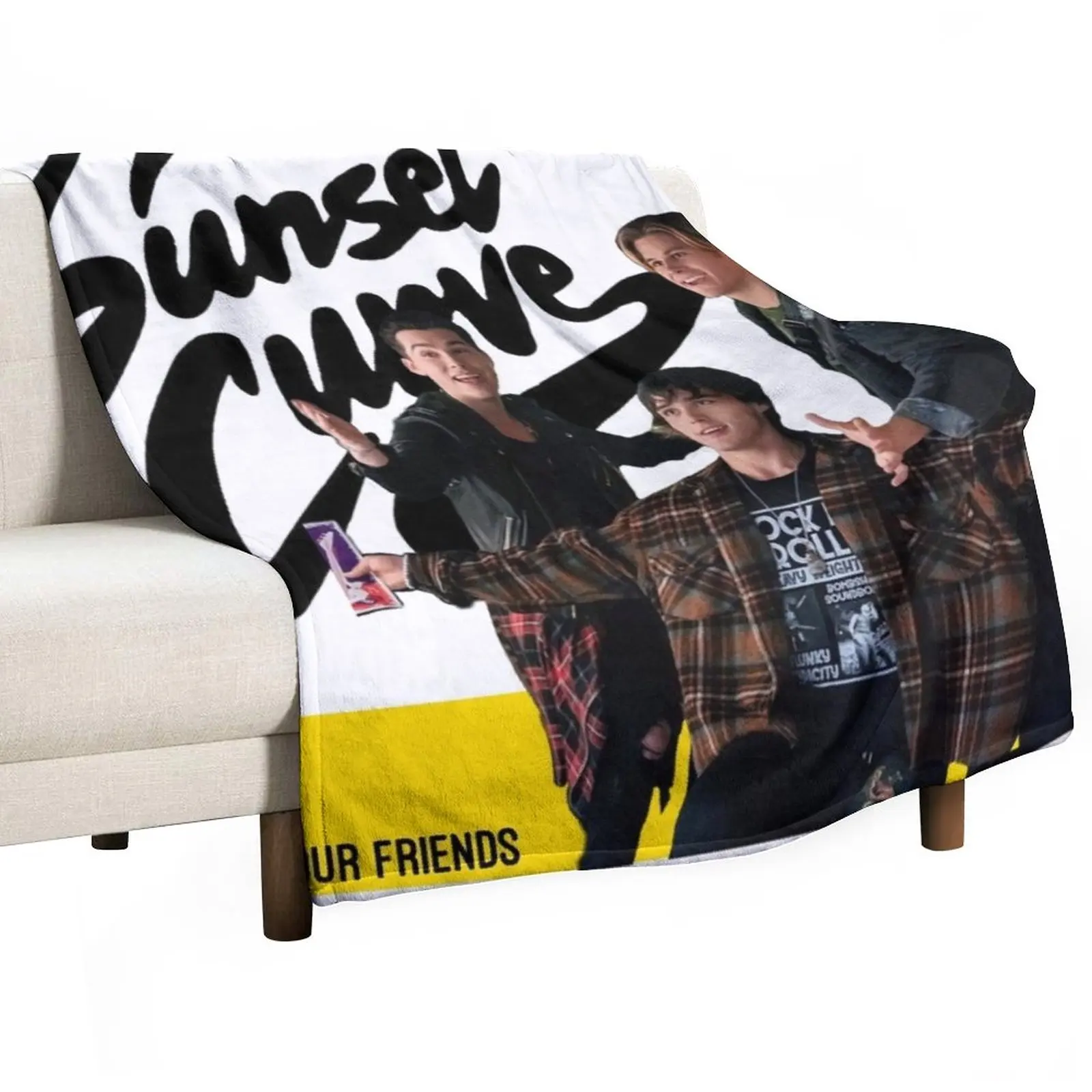 

Sunset curve, tell your friends Throw Blanket Loose Blanket Vintage Blanket Kid'S Blanket