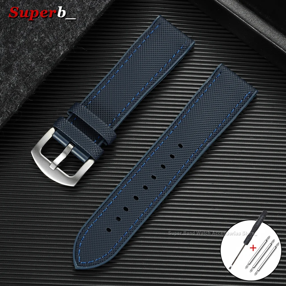 Men's Waterproof Nylon & Silicone Hybrid Watch Strap Bracelet