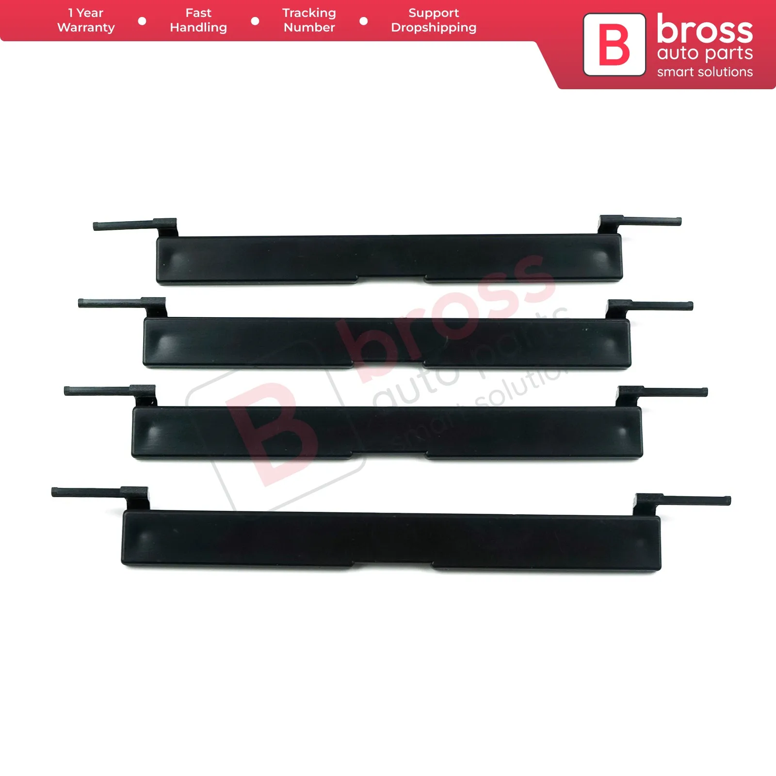 BSR564-1 4x Roof Luggage Rack Carrier Mounting Molding Port Bag Rail Cover Trim 51137312617 for BMW 3 F30 F31 F34 F35 114*12 mm