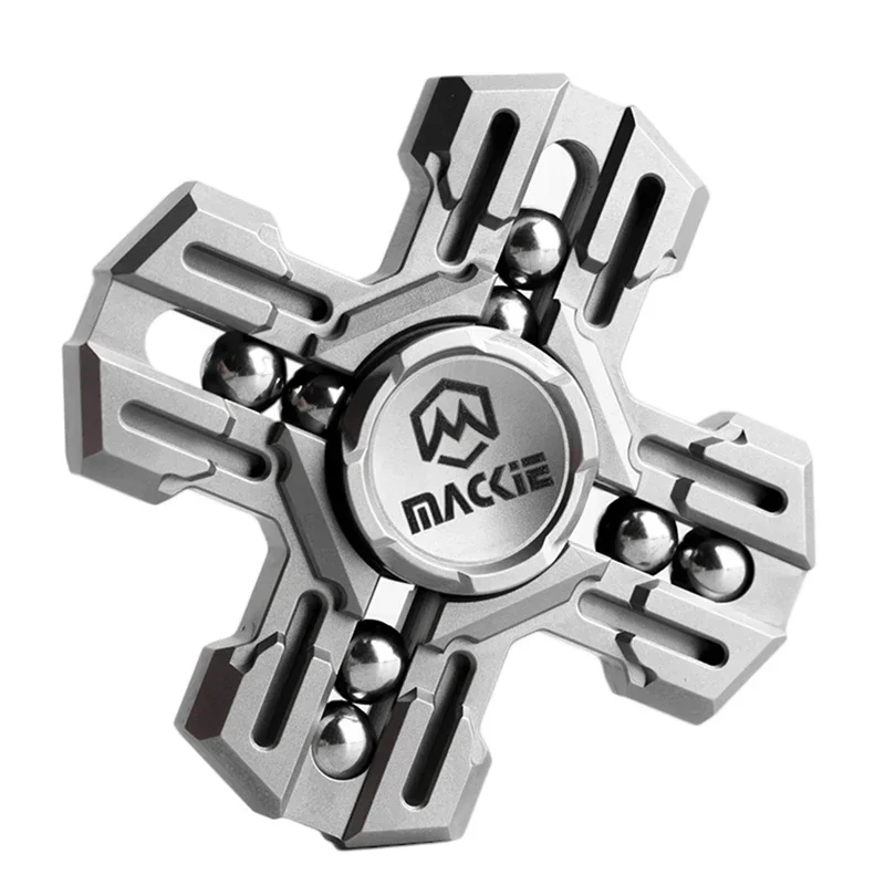 Mackie Titanium Alloy Four-leaf Fidget Gyro EDC Finger Spinning Best Stress Relief Toy Adult Leisure Entertainment Desk Toy
