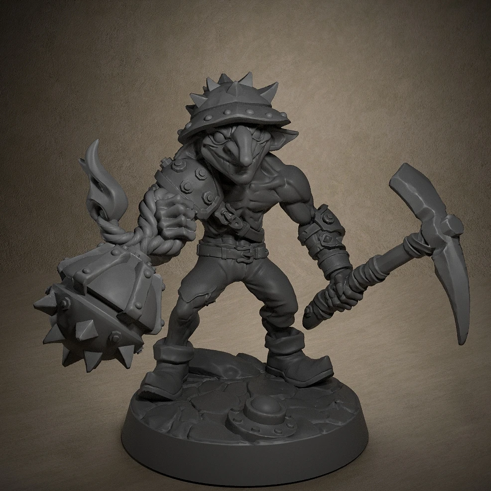 Sparksoot Goblin - D Miniatures Unpainted Miniatures for Tabletop and Role Playing Games Room Decoration 5