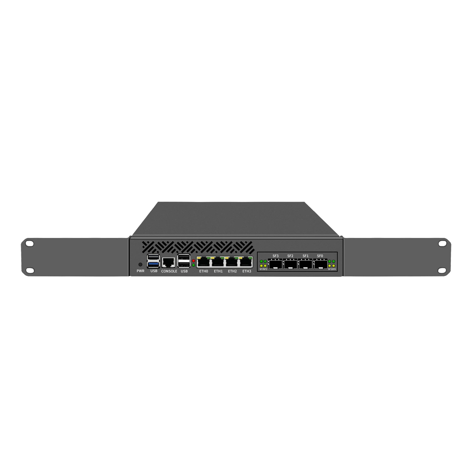 Intel N100 Desktop Rackmount Network Device With 4xRJ45 2.5GbE 4x10Gb SFP+ 8GB RAM 128GB SSD BKHD-OTS-1264N4L-4S for Firewall