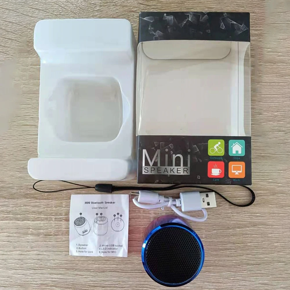 Subwoofer Audio Wireless Piccolo Cannone In Acciaio Portatile Intelligente Mini Attrezzatura Audio E Video Portatile Altoparlante Best Seller H