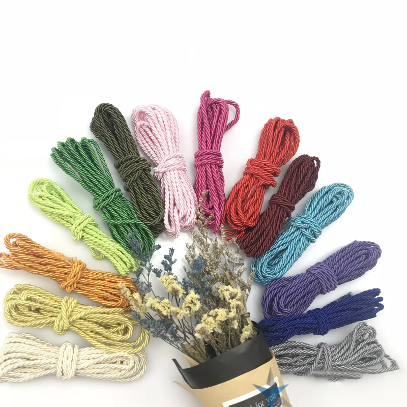 5meters 3mm Color Three-strand Polypropylene Rope Home Decoration Accessories for Bracelet