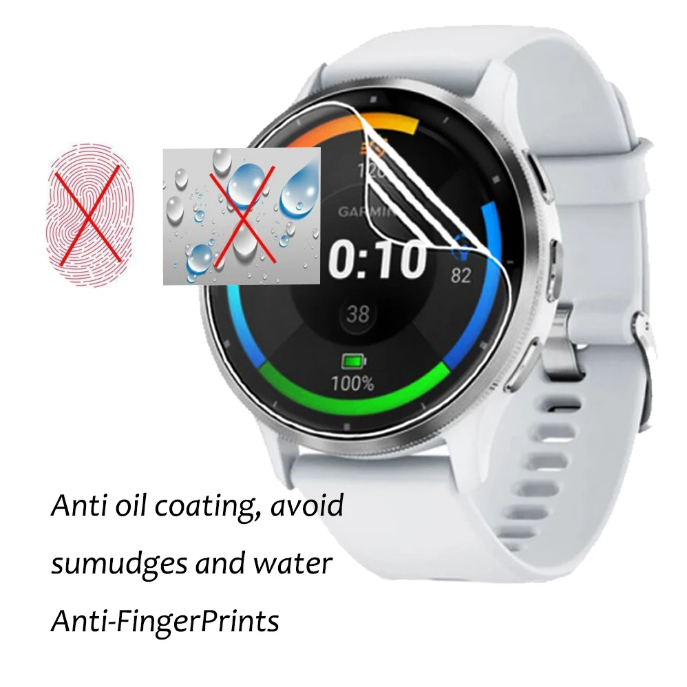 Garmin Venu 3S 3 용 3Pcs 소프트 TPU 하이드로 겔 필름 Garmin Venu3 Anti-Scratch Film 용 영화 스포츠 시계 화면 보호기 유리가 아님