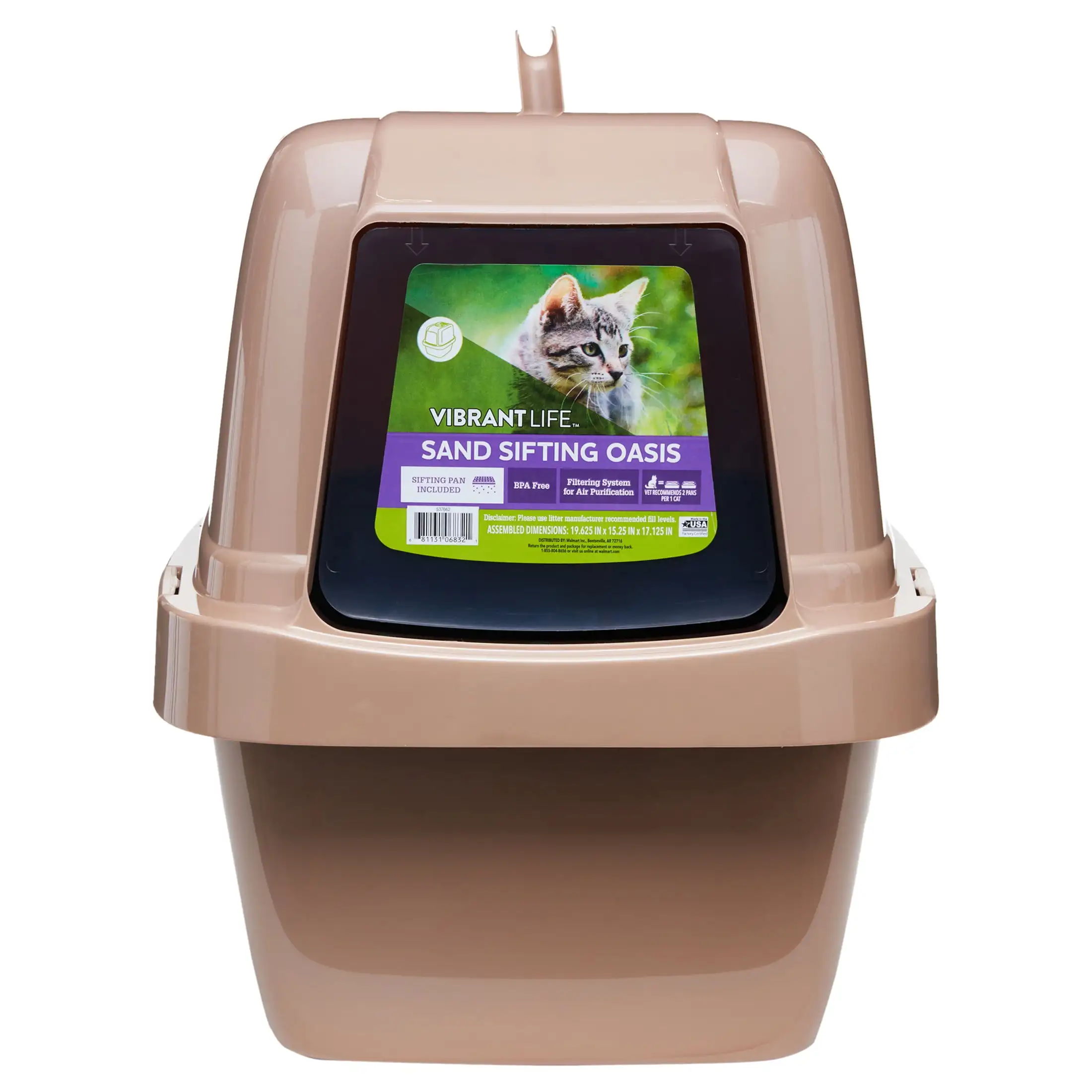 

Vibrant Life Sand Sifting Oasis Cat Litter Box, Beige