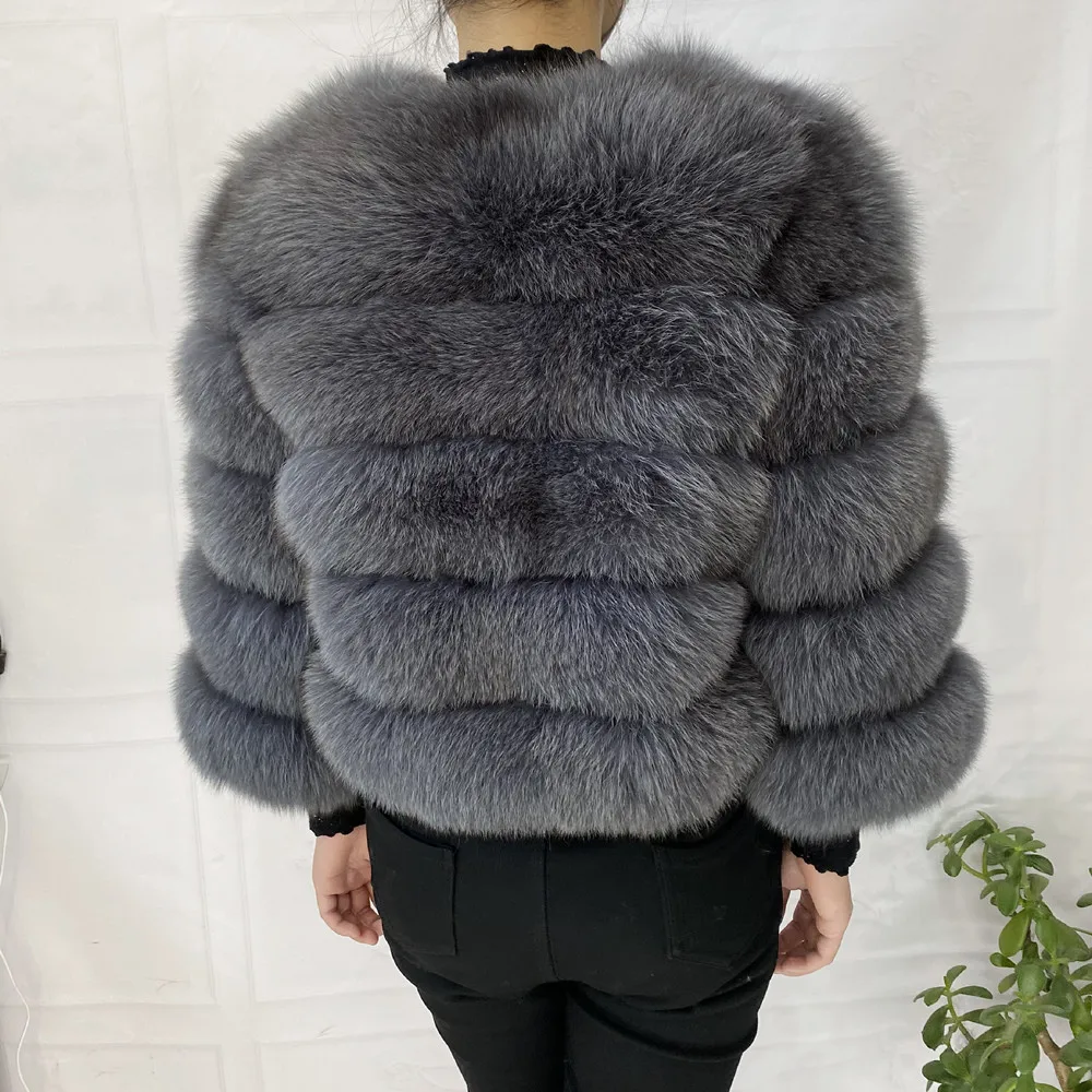 white puffer Real Fur Coat  100% Natural Winter Women's Fur Jacket  Warm Fox Fur Coat High Quality Fur Vest Free Shipping  Fashion Luxurious packable down jacket