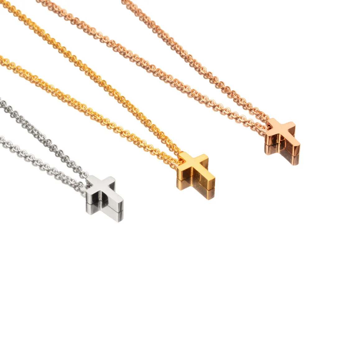 

Fnixtar 20Pcs/Lot Cross Necklace Stainless Steel Religion Chain Necklaces Believer Pendant For Women's Fashion Jewelry