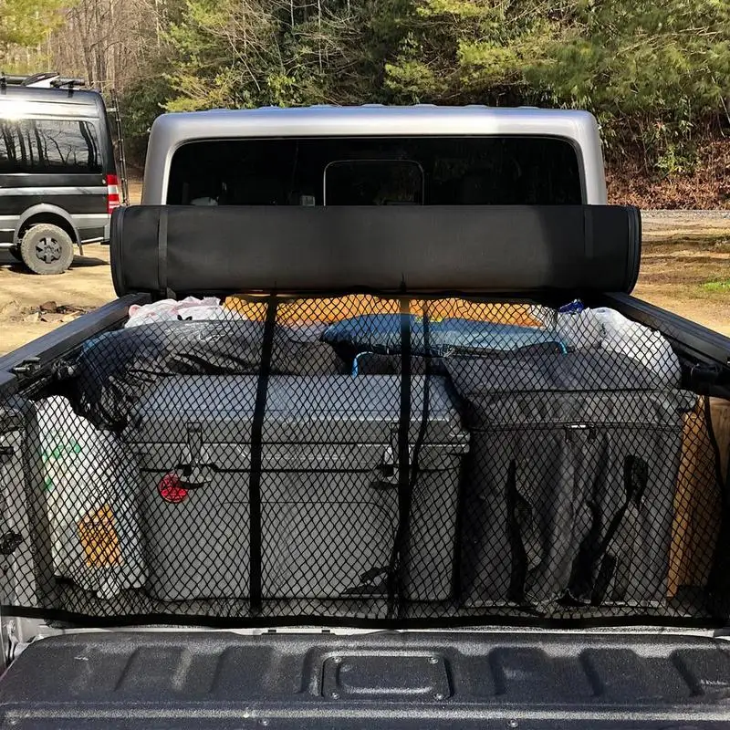 Cargo Net For Pickup Truck Bed, Universal 3-Pocket Trunk - View #6