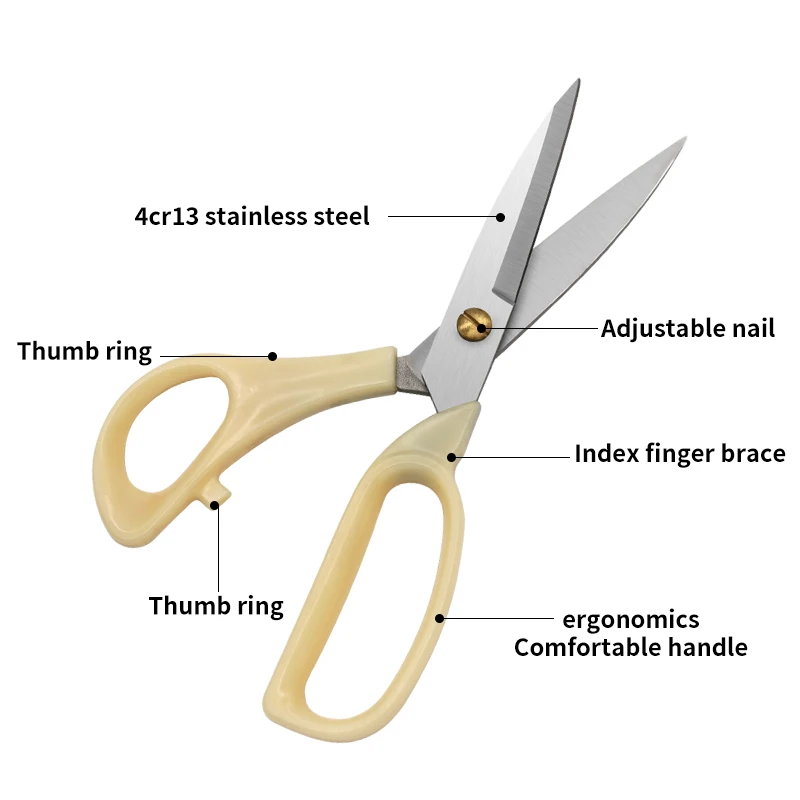Tailor Scissors Stainless Steel Clothes Cloth Leather Scissors Sewing Dressmaking Cutter Trimming 3