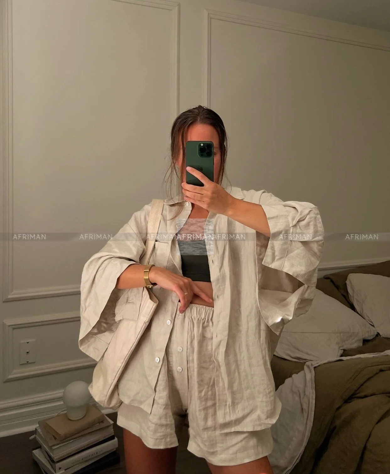 Рисунок 3 - Женский комплект из рубашки и шортов