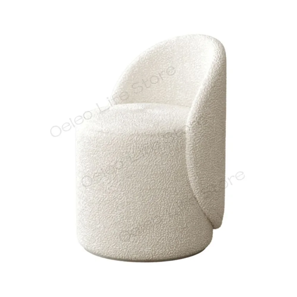 

Bedroom Makeup Chair Backrest Makeup Stool Light Luxury Chair Home Bedroom Vanity Chair Simple Dresser Stool Cashmere Lamb Stool