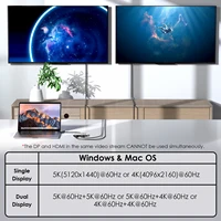 WAVLINK USB 3.0/USB C to DisplayPort/HDMI Display Adapter Dual 5K@60Hz Monitor Hub For Mac M1 M2 Windows DisplayLink DL6950 Chip 2