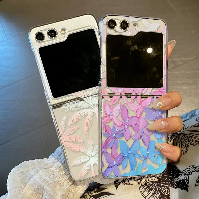 Floral Oil Painting Clear Hard Case