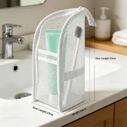 Breathable Mesh Travel Toiletry Bag with Multi Storage Pockets (A1)