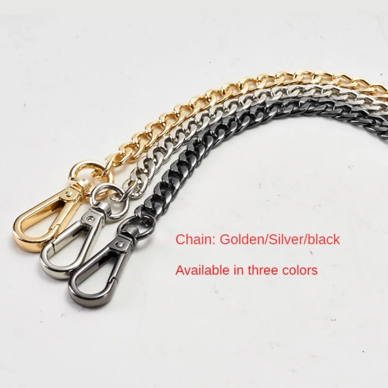 120cm Leather Bag Chain Strap For Bag Accessories Female Shoulder Strap Handbags Metal Chain Smooth Exquisite Correa Bolso