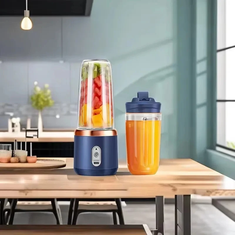 6 Blades Electric Juicer Cup 2 Cups For Travel Portable Juicer Mixer Usb Charge Fresh Fruit Juice Personal Blender Smoothie 1