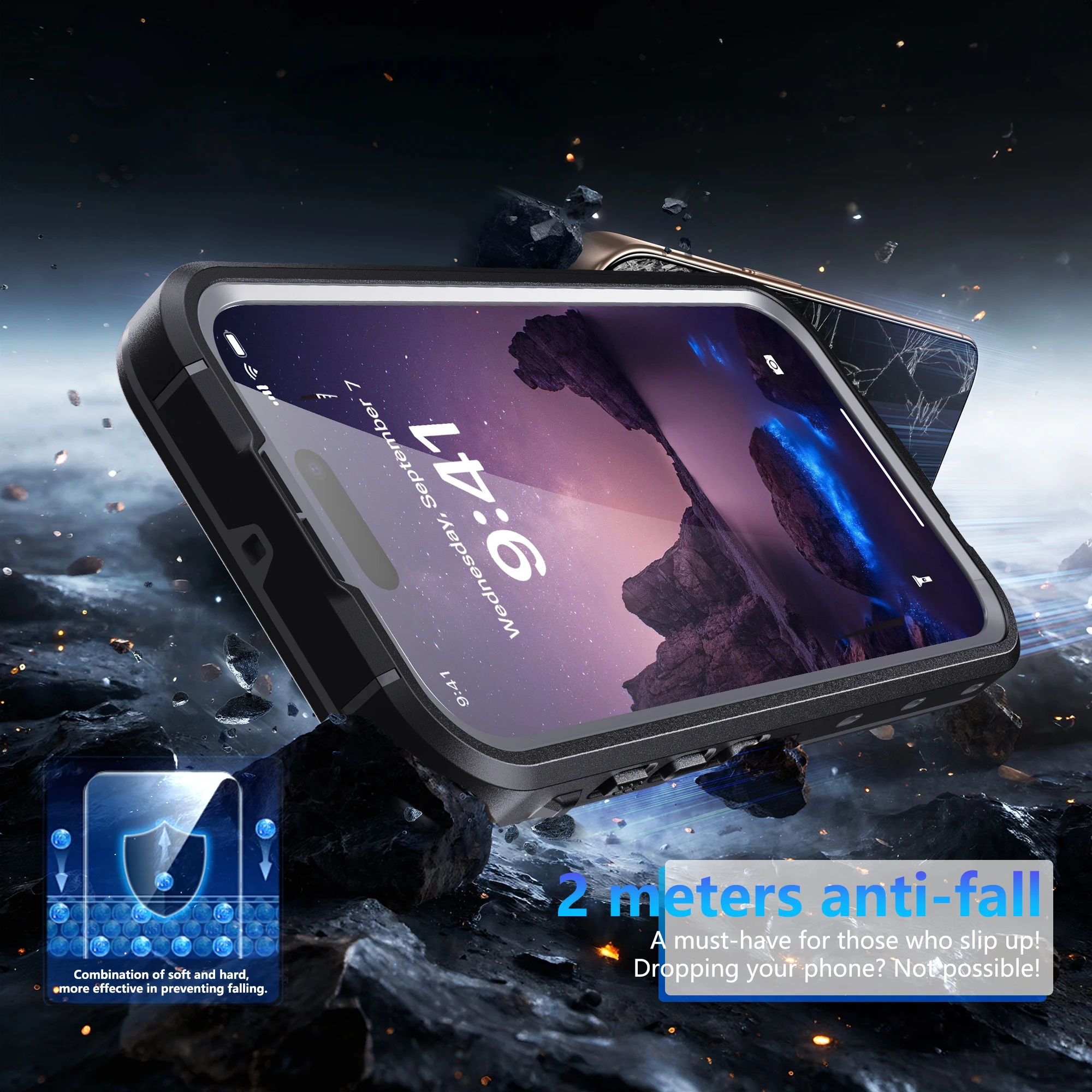 Ultimate Waterproof Phone Case with Floating Ring – Minimalist Design, IP68 Protection